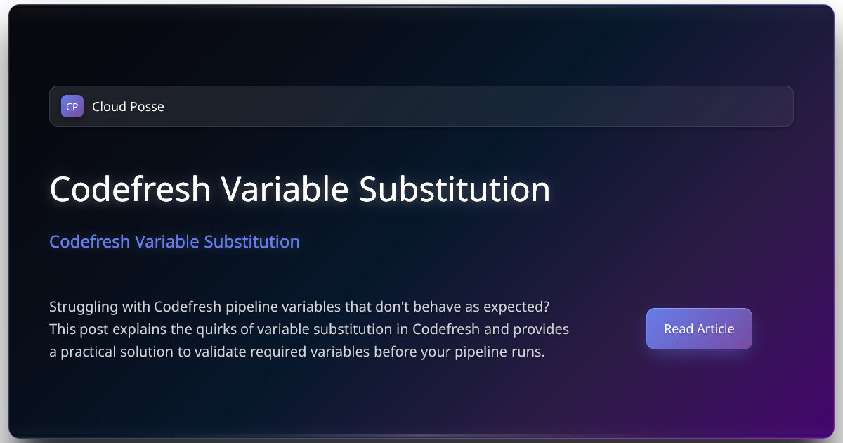 Codefresh Variable Substitution