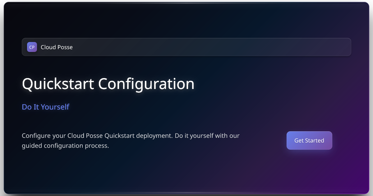 Quickstart Configuration | Cloud Posse