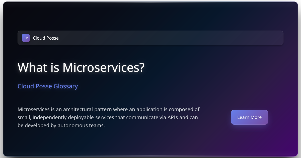 What is Microservices? | Cloud Posse Glossary