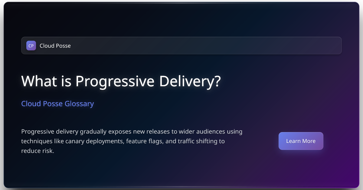 What is Progressive Delivery? | Cloud Posse Glossary